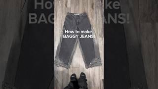 How to make BAGGY JEANS! DIY #fashion #baggyjeans #thrifting #ootd