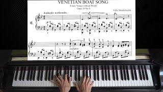 Mendelssohn: Songs Without Words (Lieder ohne Worte), Op. 19, No. 6, "Venetian Gondola Song" | Piano