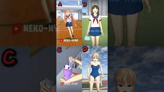 Choose the best Grimace Shake Yandere Elimination Method 🫐 #sakuraschoolsimulator #shorts #tiktok