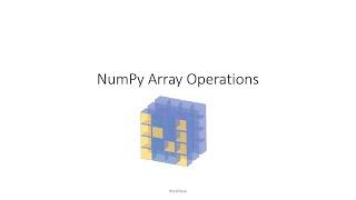 NumPy Array Operations