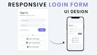 Responsive Login Form | Signup Form | Login Form UI Design | HTML5 | CSS3 |  Code4Education 2021
