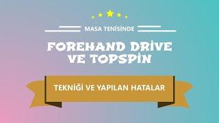 masa tenisinde forehand drive ve topspin tekniğinde yapılan hatalar ve hataların düzeltilmesi