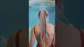 beautiful swimming pool with meditation music 