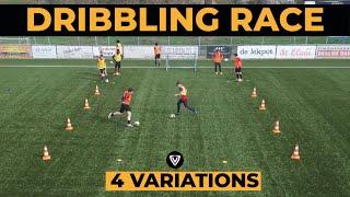 Fun Dribbling Race | 4 Variations | Soccer Drills | Football Exercises