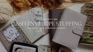 Cash Envelope Stuffing | $594 | October Paycheck #1