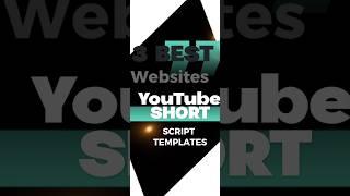 3 Best Websites for YouTube Script Writing Template #website #script #writing #youtubeshorts #viral