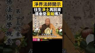往生淨土再回來娑婆，還會受業報嗎？| 極樂世界 | 初地菩薩 | 淨界法師