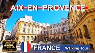  Aix en Provence, France Walking Tour  4K 60fps UHD