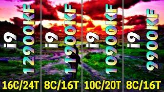 i9 12900KF vs i9 11900KF vs i9 10900KF vs i9 9900KF | PC Gameplay Tested