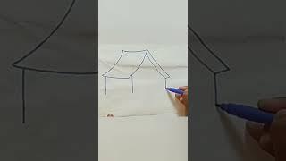 Very easy tent  drawing #art #drawing #shorts #viral