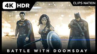 Battle with Doomsday | Trinity scene | Batman v Superman | 4K HDR