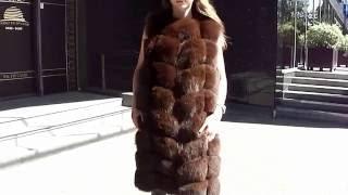 Vest of a fox fur sable length of 100 cm