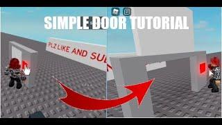 How to make a working animated door in roblox studio