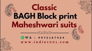 Bagh Maheshwari suits by India1001 is live WA 9972167424 #bagh #maheshwarisuit #handcrafted