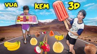 Hằng Nga Thử Một Ngày Trở Thành Vua Kem Làm Kem 3D Từ Các Loại Trái Cây