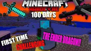 Minecraft Hardcore 100 Days: First Time NOOB Ever Defeats the Ender Dragon! Pt.1