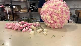 #tutorial  250 equador roses super big hand bouquet easy way technique #floraldesigner Vlog