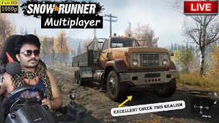 Most Realistic Game SnowRunner Multiplayer in Telugu  Live Stream