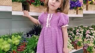 Детское платье крючком #платьекрючком #вязаноеплатье #крючкомдлядетей