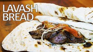 How to make Lavash Bread with only 3 ingredients - Easy no yeast bread recipe - 4K