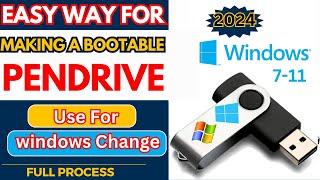 Windows 10 bootable usb || bootable pendrive kaise banaye | create windows  bootable usb drive 2024