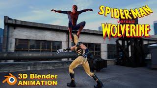 Spiderman vs Wolverine - 3D animation (Blender 4.3)