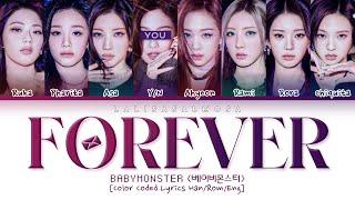 BABYMONSTER (베이비몬스터) & YOU AS A MEMBER | FOREVER | [Karaoke 8 members version] (EASY LYRICS)