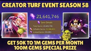 How to get Free Gems / Lords Mobile - Creator Turf event Season 58