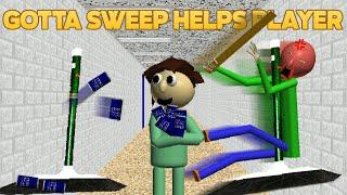 Baldi got stuck | Gotta Sweep Helps Player [Baldi's Basics Mod]