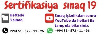 Riyaziyyat Sertifikasiya sınaq N19 #sertfikasiya#riyaziyyat#miq#arti#