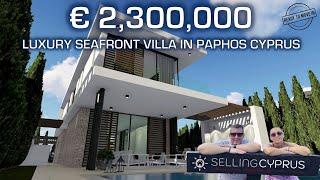 Seafront luxury villa for sale in Kato, Paphos, Cyprus.