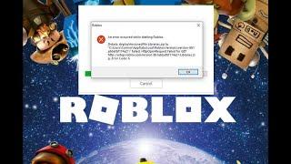 An error occurred while starting Roblox (FIX)