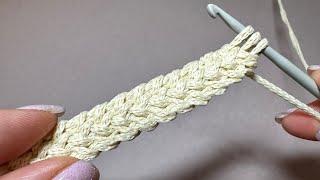 How to make a simple bag handle / how to make a cord from macrame yarn / how to crochet a cord