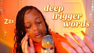 ASMR ~ deep in your ear trigger words (breathy whispers, close up shivers)