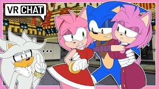 Boom Sonic Flirts With 2 Amys?! [Feat: Silver] (VR Chat)