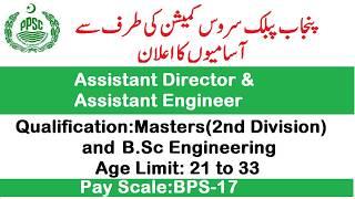 PPSC Assistant Director And Assistant Engineer Jobs 2018__Jobs Center and GK