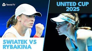 Iga Swiatek vs Elena Rybakina HIGH-LEVEL Clash | United Cup 2025 Highlights