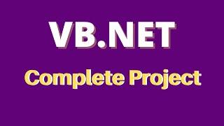 VB.Net Complete Project For Beginners With Source Code