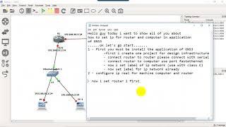 How to set ip and configure for router and computer in GNS3