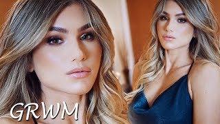 Get Ready with Me! New Years Glam Makeup Hair & Outfit | Kayleigh Noelle