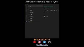 Add custom borders to a matrix in Python | Python Examples | Python Coding Tutorial