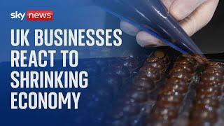 UK businesses react to shrinking economy