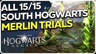 All 15 South Hogwarts Merlin Trials Hogwarts Legacy