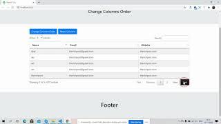 Angular 10 Datatable Change Columns Order Working Demo