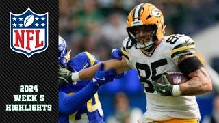 Packers TE Tucker Kraft ALL CATCHES In Big Game vs. Rams | 2024 Week 5 FULL Highlights