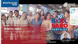 BICOL SARO Partylist Political TV Ad February 2025 30s (Online Version) [BCC/ST]