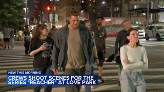 Actor Alan Ritchson spotted in Philadelphia filming scenes for series Reacher