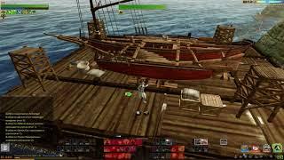 ArcheAge 3.5 - Noob, Build a Harpoon boat for 1300 gold, boosters and sail 1 age