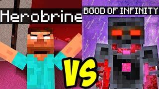 Final Herobrine Revenge battle vs Blood God of Infinity in minecraft creepypasta