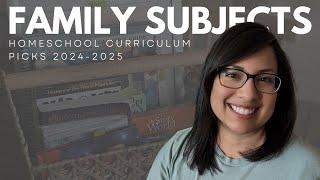 FAMILY SUBJECTS HOMESCHOOL CURRICULUM PICKS 2024-2025 | Classical Conversations Cycle 1 Resources